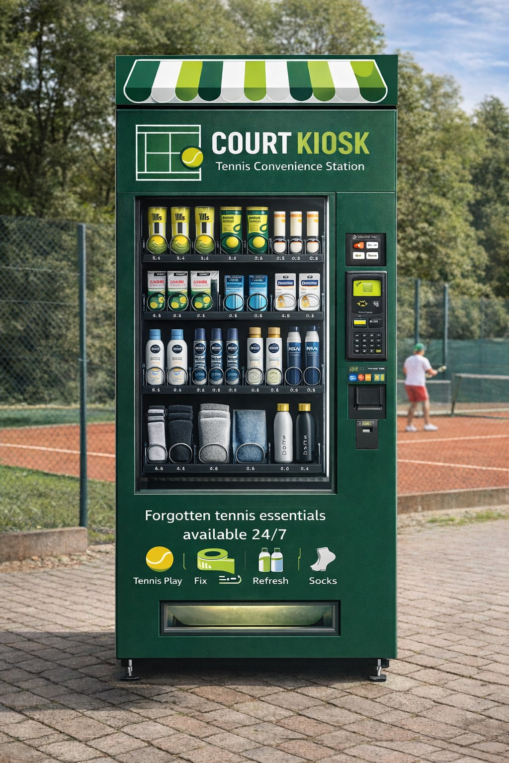 CourtKiosk Tennis Vending Machine
