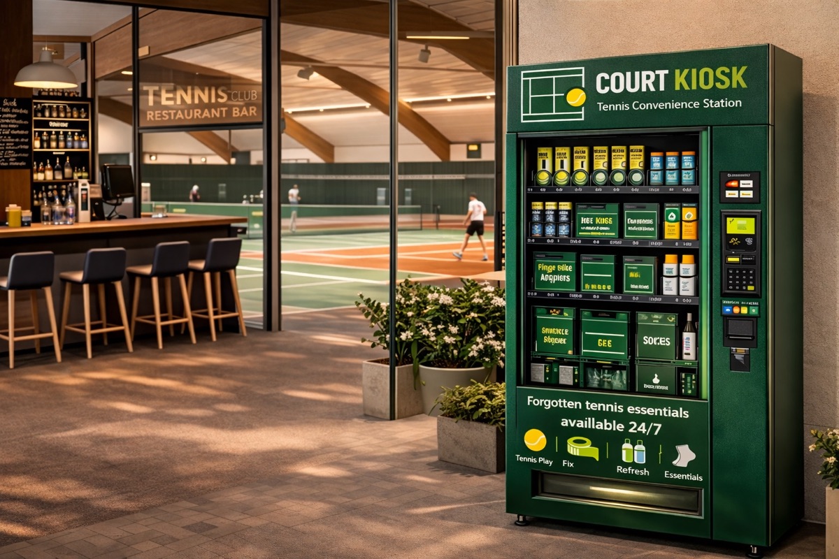 CourtKiosk in tennis club