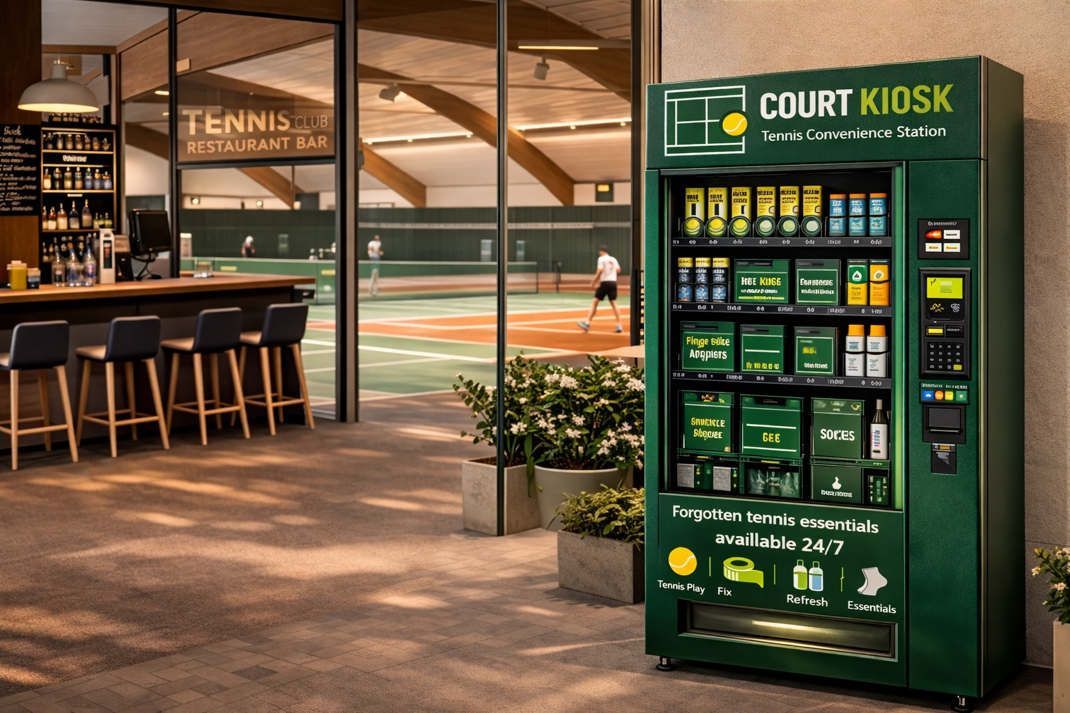 CourtKiosk in tennis club